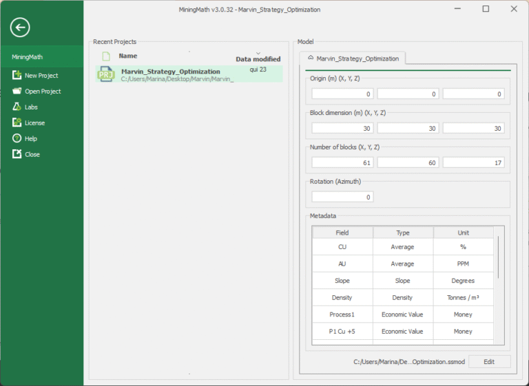 Figure 2: Check your block model information