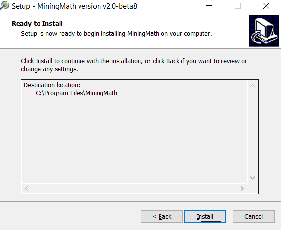 Review the installation settings before proceeding. If everything looks correct, click the "Install" button to begin the installation process.