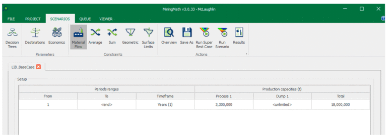 Material Flow parameters